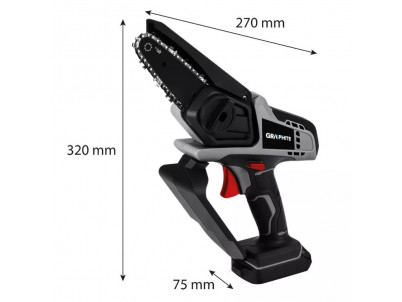 GRAPHITE ENERGY+, Mini reťazová píla 18V, Li-Ion