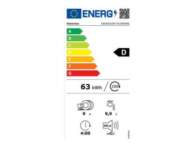 ELECTROLUX Vstavaná umývačka riadu ESG42310SX