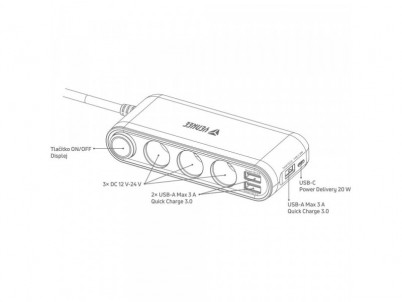YAC 470 Nabíjací adaptér do auta YENKEE