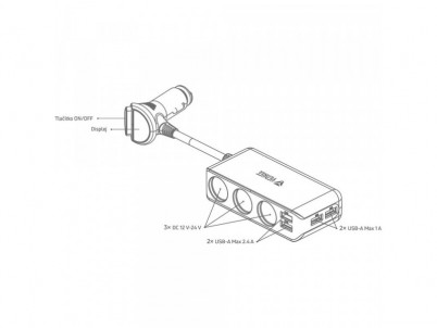 YAC 450 Nabíjací adaptér do auta YENKEE