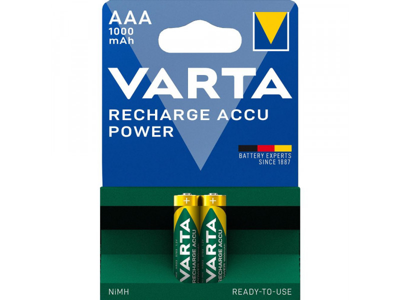 Accu R2U AAA/2 1000mAh bat. VARTA