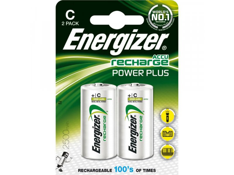 BAT NiMH POWER PLUS 2500 2xC ENERGIZER