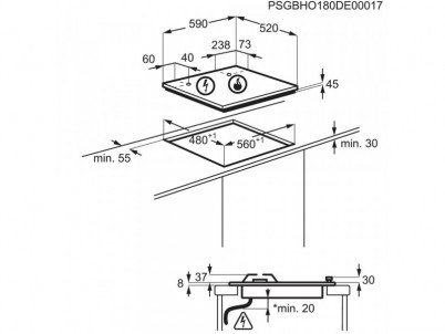 EGH6343ROR varná doska plyn. ELECTROLUX