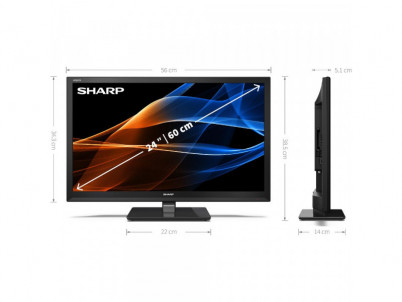 24EA3E LED TV 100Hz, T2/S/C2 SHARP