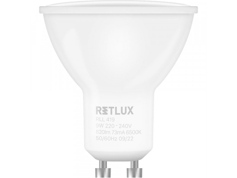 RLL 419 GU10 bulb 9W DL RETLUX