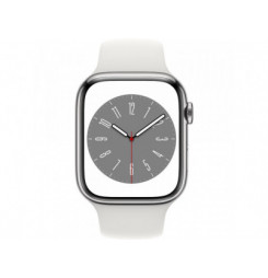 Watch S8 Cell GPS 45 Silver Steel Whi.