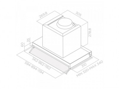 BOX IN PLUS IXGL/A/120 odsávač pár ELICA