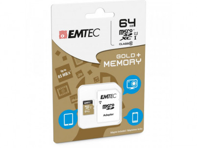 MicroSDXC 64GB Cl10 EliteGold EMTEC