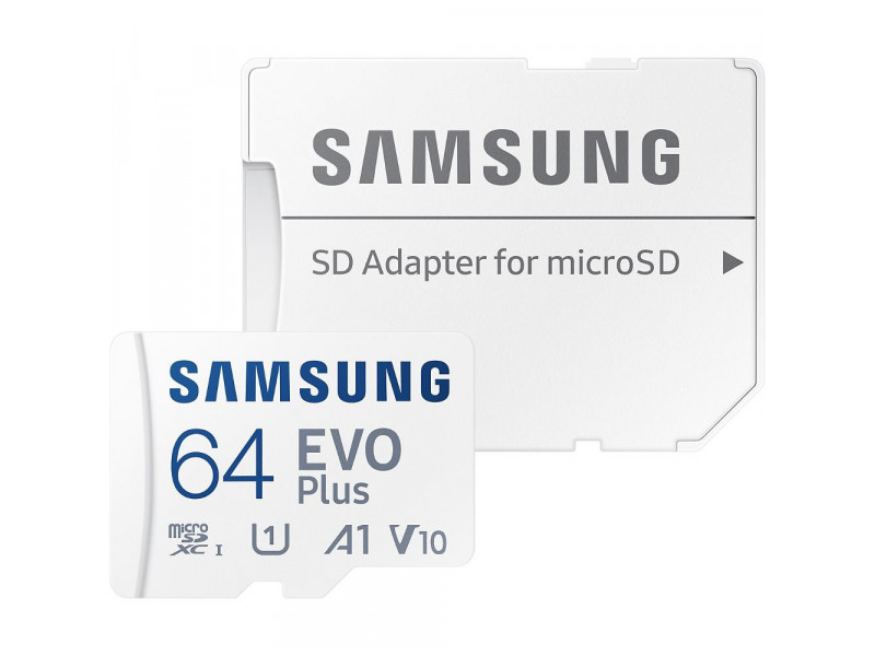 MicroSDXC 64GB EVO Plus+SD adap SAMSUNG