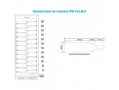 PW 143 GLV jednozónová vínotéka PHILCO