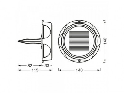 Endura Style Solar Utili Round LEDVANCE