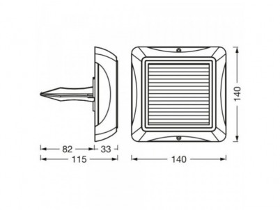 Endura Style Solar Utili Square LEDVANCE