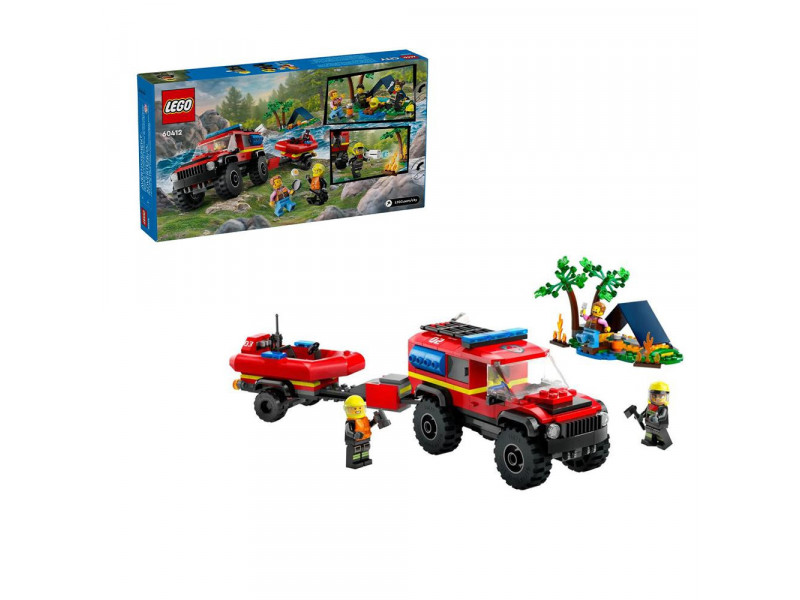 Hasičské auto 4x4 a zách. čln 60412 LEGO