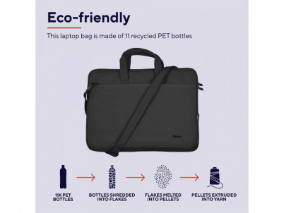 BOLOGNA Laptop bag 16'' eco black TRUST