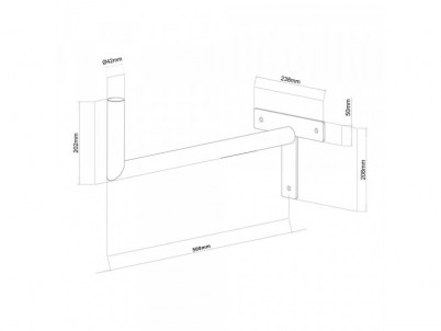 SHO 1122 držiak ant. na stenu 50cm STELL