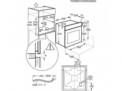 EOH3H00BX rúra vstavaná ELECTROLUX EOH3H00BX rúra vstavaná ELECTROLUX