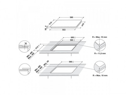 WF S7560 NE varná doska ind. WHIRLPOOL