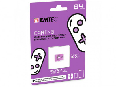 MicroSDXC 64GB Gaming Purple EMTEC