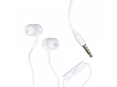 304019 EB875 Earbuds w/mic white MAXELL