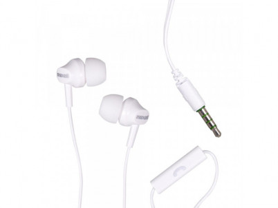 304019 EB875 Earbuds w/mic white MAXELL