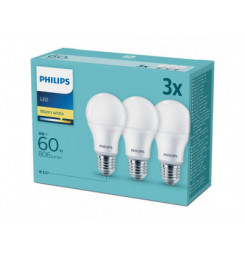 Philips mini globe, 8W, E27, teplá biela , 3ks