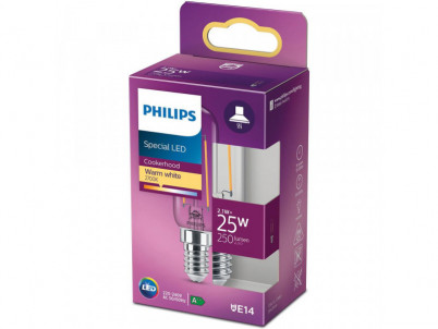 Philips 8718699783334 LED žiarovka 1x2,1W E14 250lm 2700K teplá biela, číra, do digestora