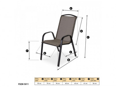 FDZN 5111 Záhradná stolička FIELDMANN