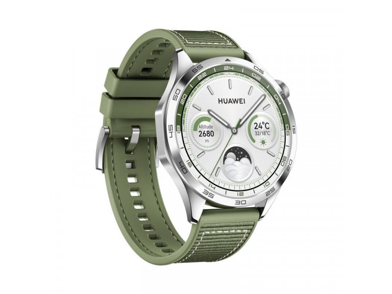 HUAWEI Watch GT 4 46mm, Silver/Green