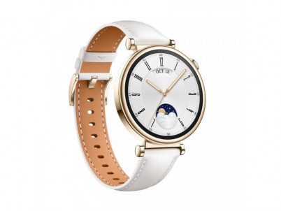 HUAWEI Watch GT 4 41mm, Gold/White Leather