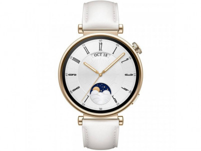 HUAWEI Watch GT 4 41mm, Gold/White Leather