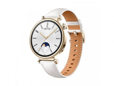 HUAWEI Watch GT 4 41mm, Gold/White Leather