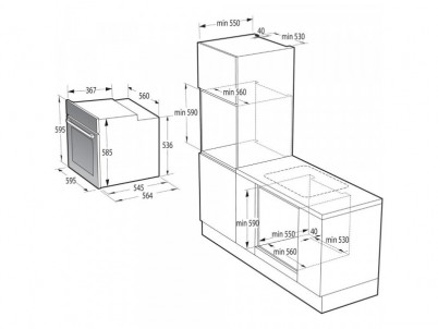 BOS67371CLB rúra vstavaná GORENJE