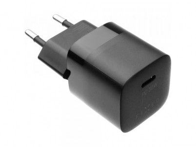 Mini adaptér,USB-C,kábel,30W,čiernyFIXED