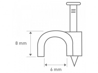 RCC 6 kabel. příchytka 6mm 40ks RETLUX