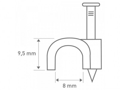 RCC 8 kabel. příchytka 8mm 30ks RETLUX