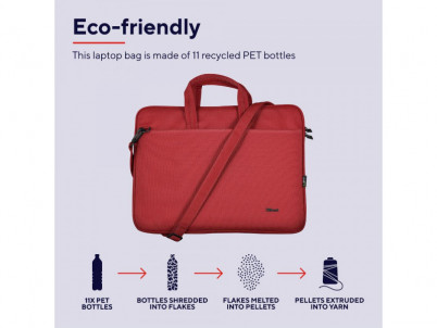 BOLOGNA Laptop bag 16'' eco red TRUST