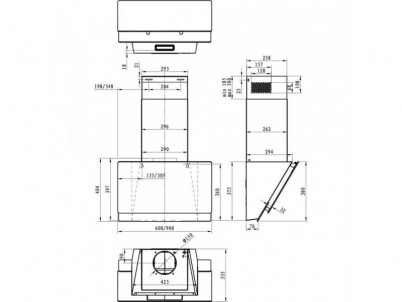 WHI949EXBG odsávač pár komín. GORENJE