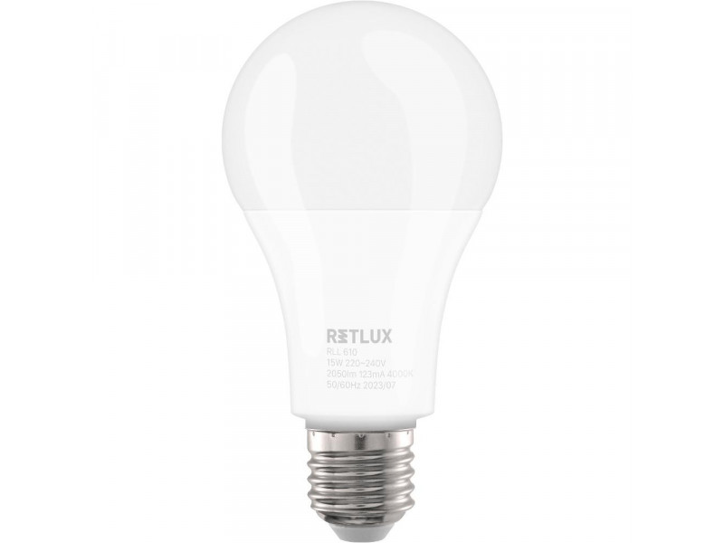 RLL 610 A70 E27 bulb 15W WW D RETLUX