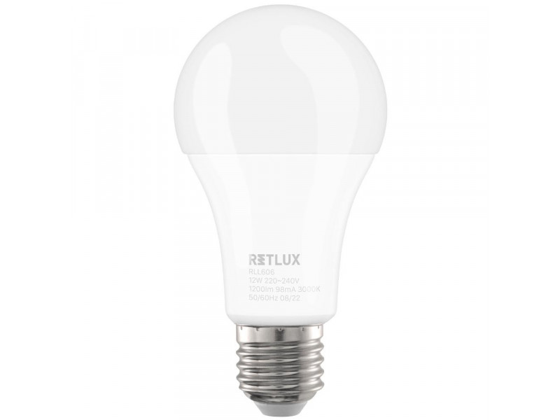 RLL 606 A60 E27 bulb 12W WW D RETLUX