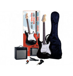 ABX 10 gitarový set, čierna ABX GUITARS