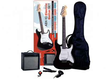 ABX 10 gitarový set, čierna ABX GUITARS