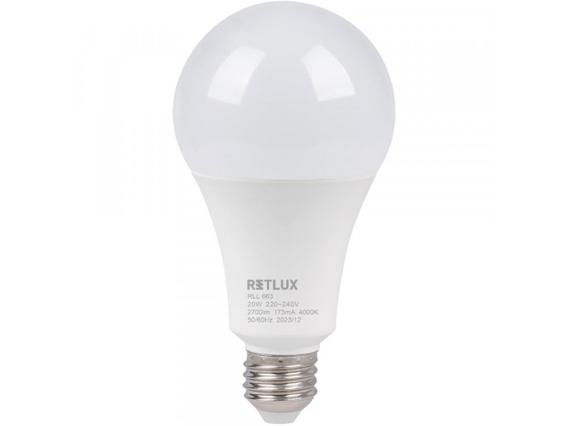 RLL 663 A80 E27 bulb 20W CW D RETLUX