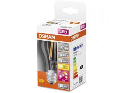 LED STAR+ CLASSIC A60 7W/827 E27 OSRAM