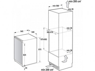 RI4092E1 chladnička mono vst. GORENJE