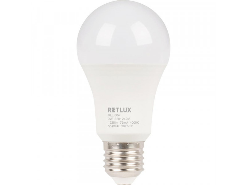 RLL 604 A60 E27 bulb 9W CW  D     RETLUX