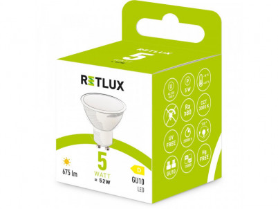 RLL 613 GU10 bulb 5W WW D RETLUX