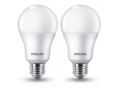 LEDbulb 10-75W A60 E27 CW 2 Pack PHILIPS