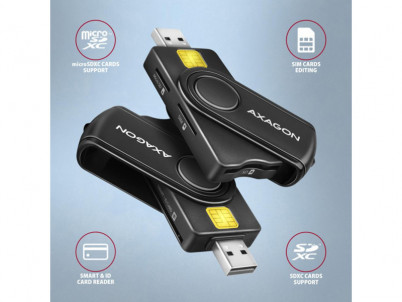 CRE-SMP2A čítačka kariet USB-A + OP