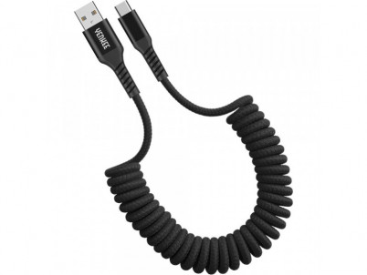 YCU 500 BK špirál. kábel USB A/C YENKEE