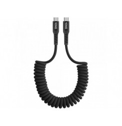 YCU 501 BK špirál. kábel USB C/C YENKEE